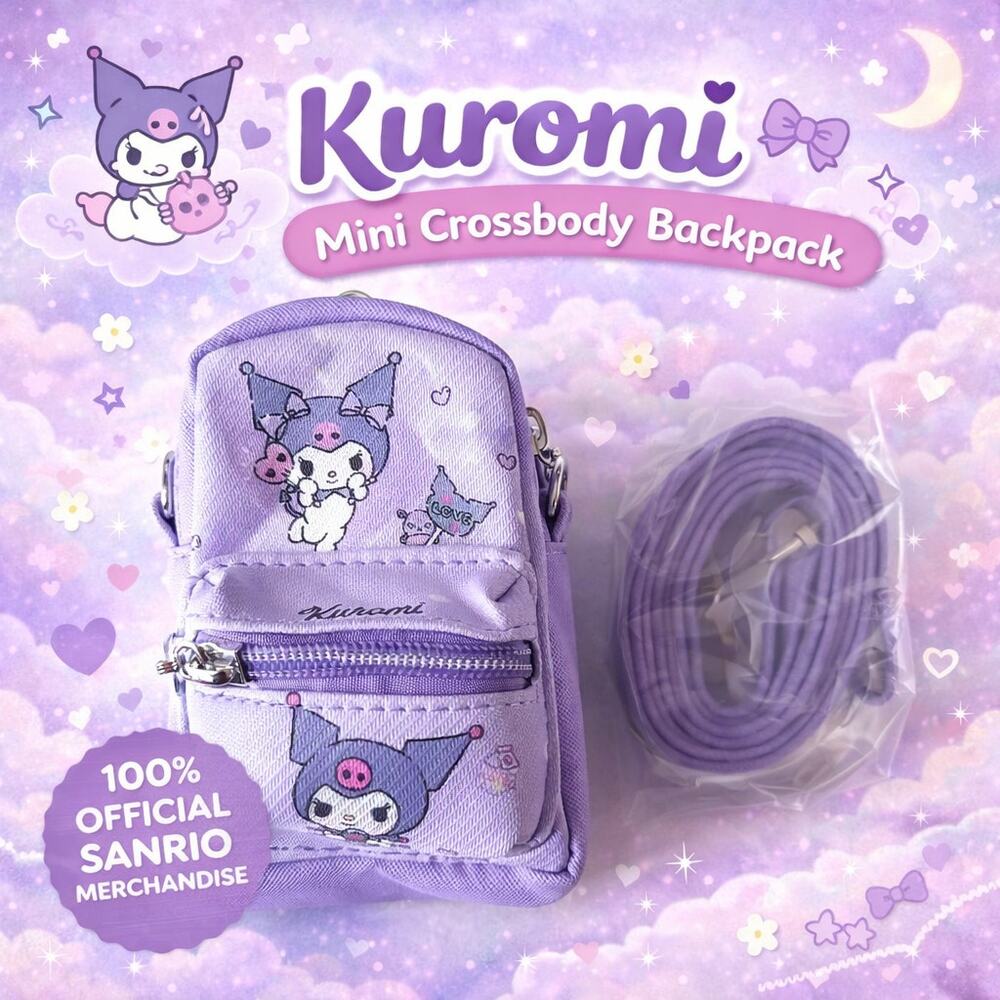 Sanrio Purple Kuromi Mini Crossbody Backpack NEW